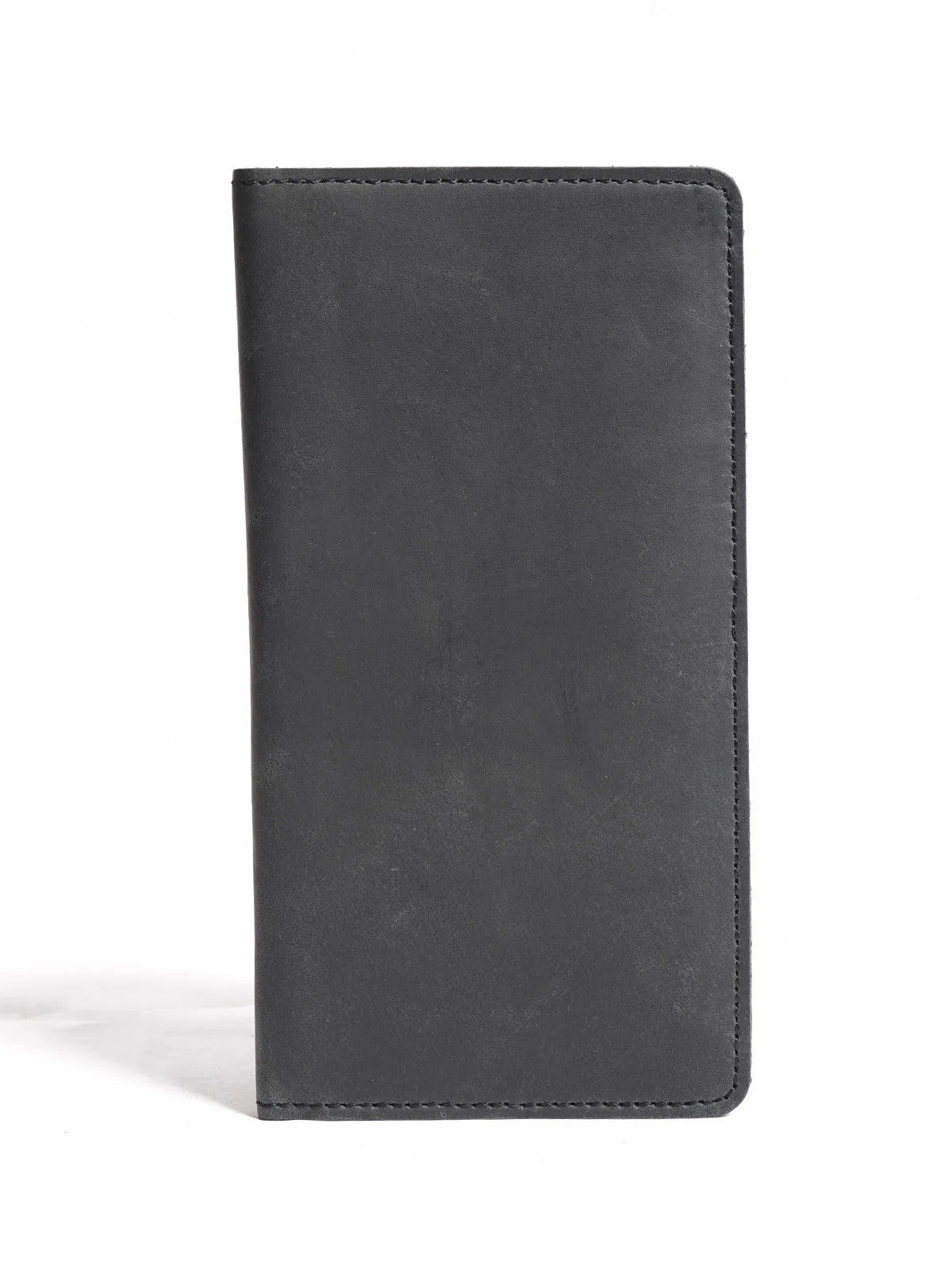 Black long leather wallet