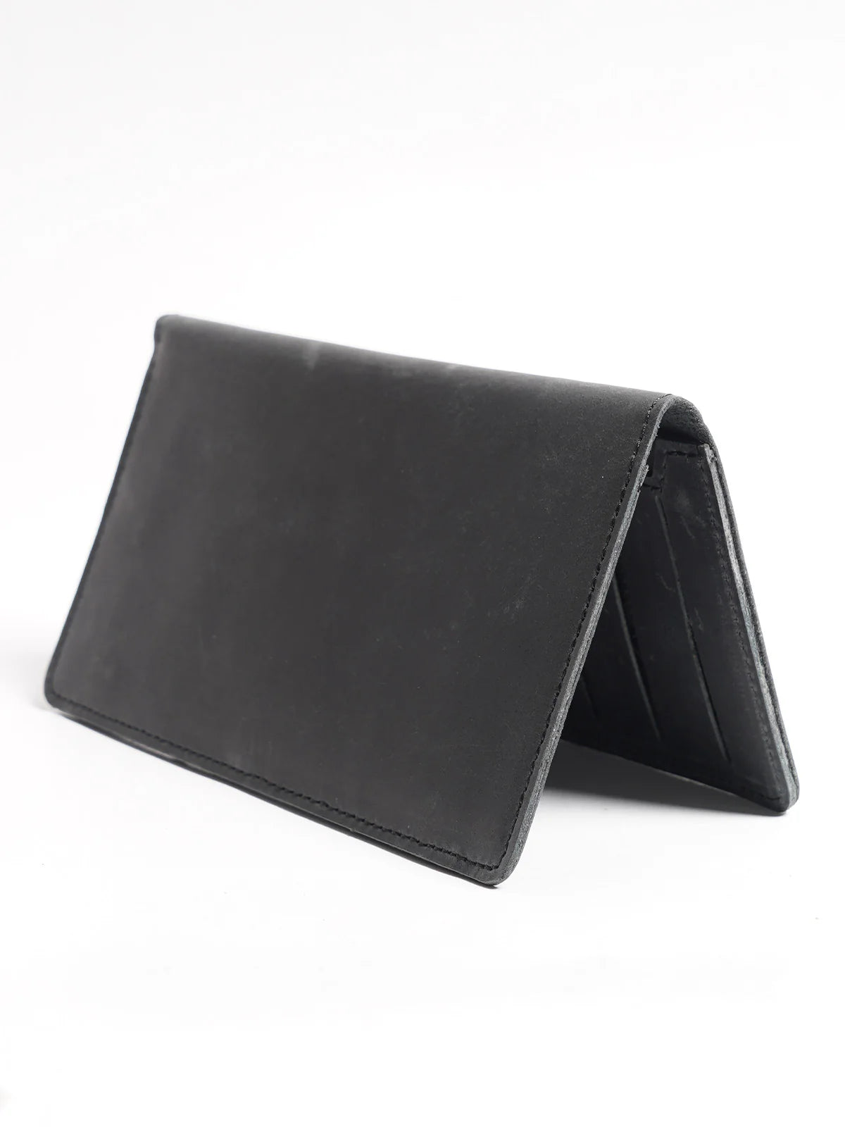 Black long leather wallet