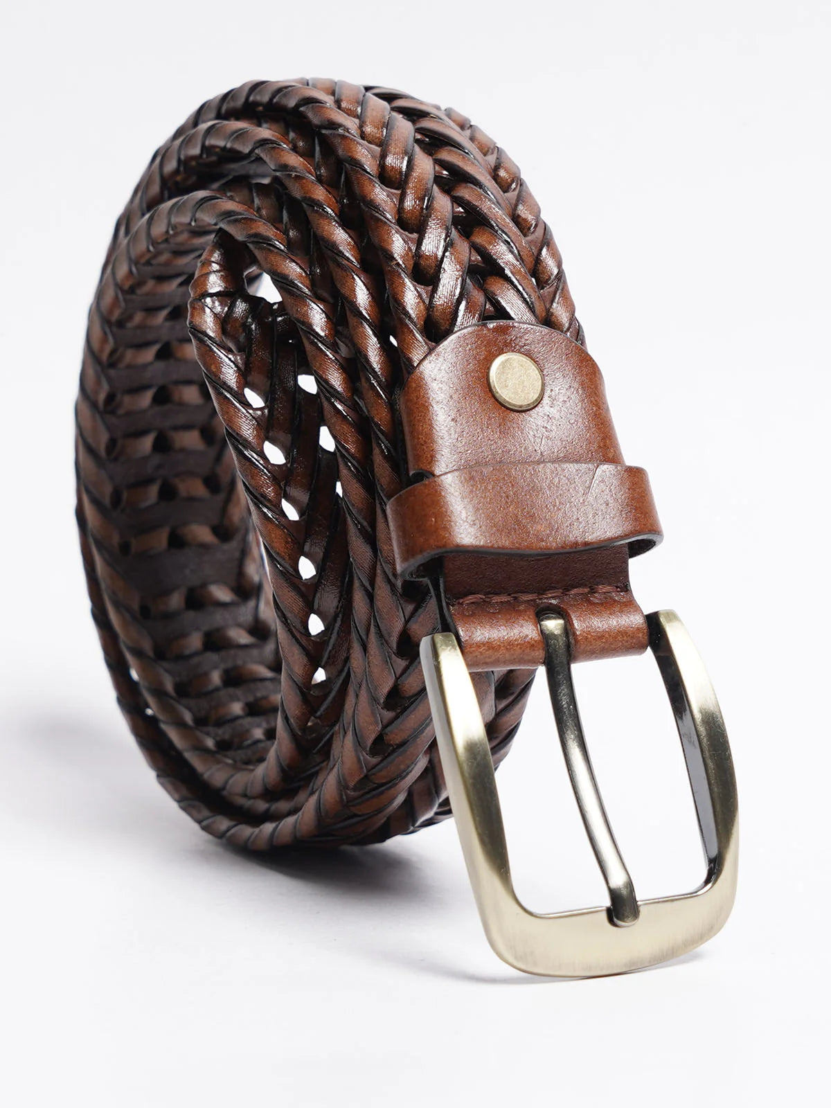 Brown Premium Braided Belt ATB1003