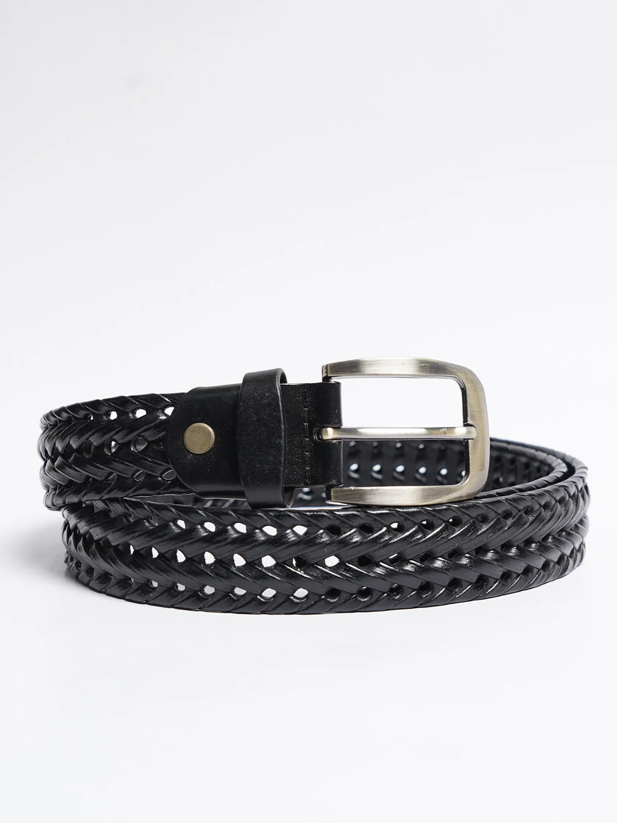 Black Premium Braided Belt ATB1001