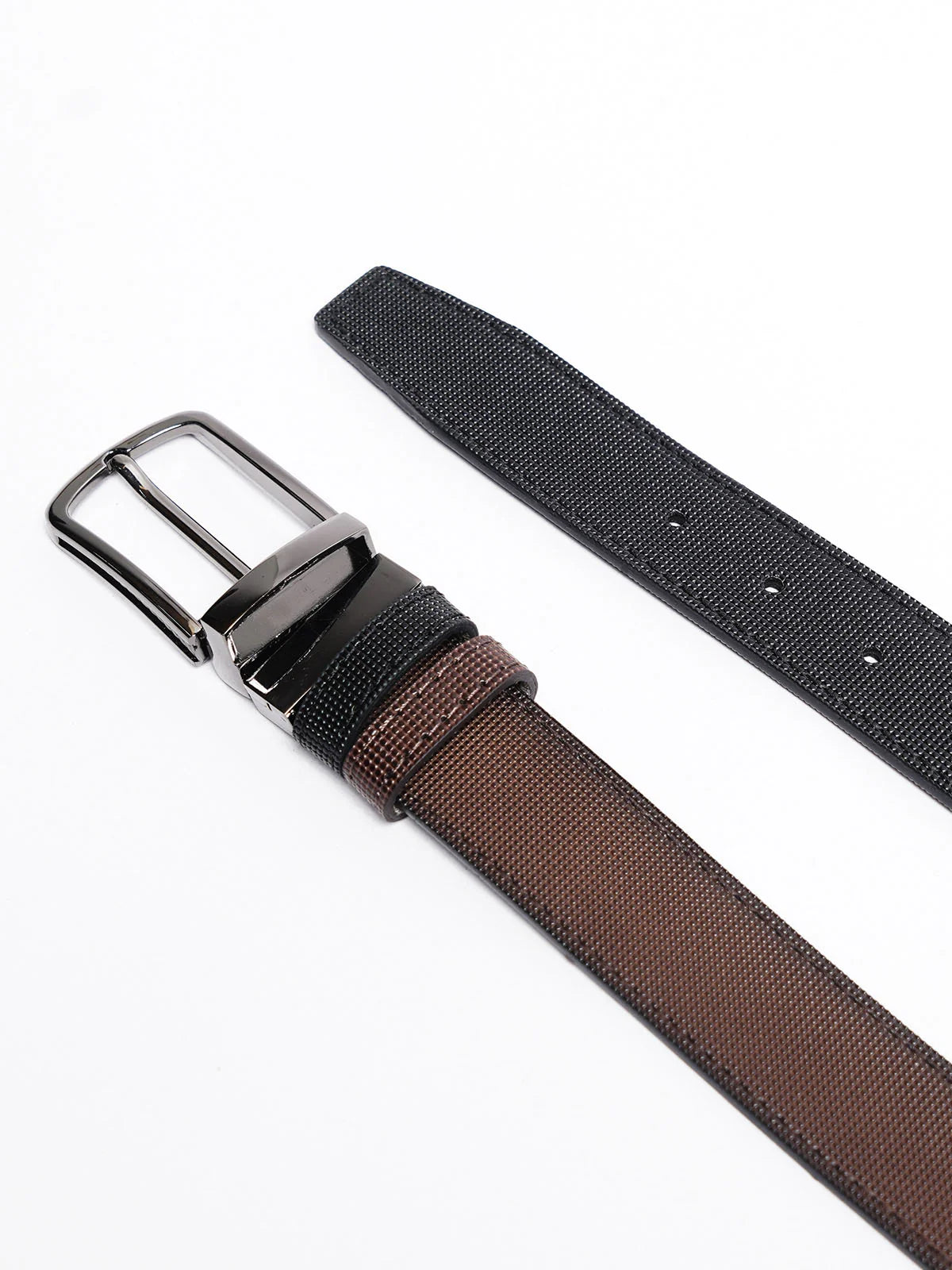 Dark Brown Textured Leather Belt ATB1006