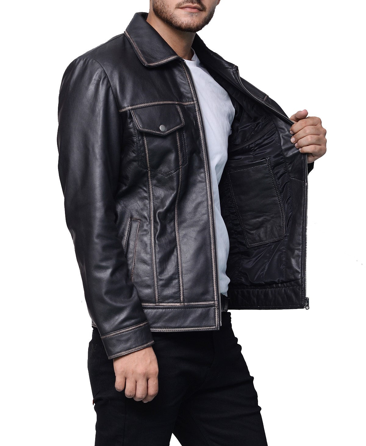 <img scr="Black-Genuine-Leather-Jacket-for-men.jpg" alt="Black Genuine Leather Jacket for Men"