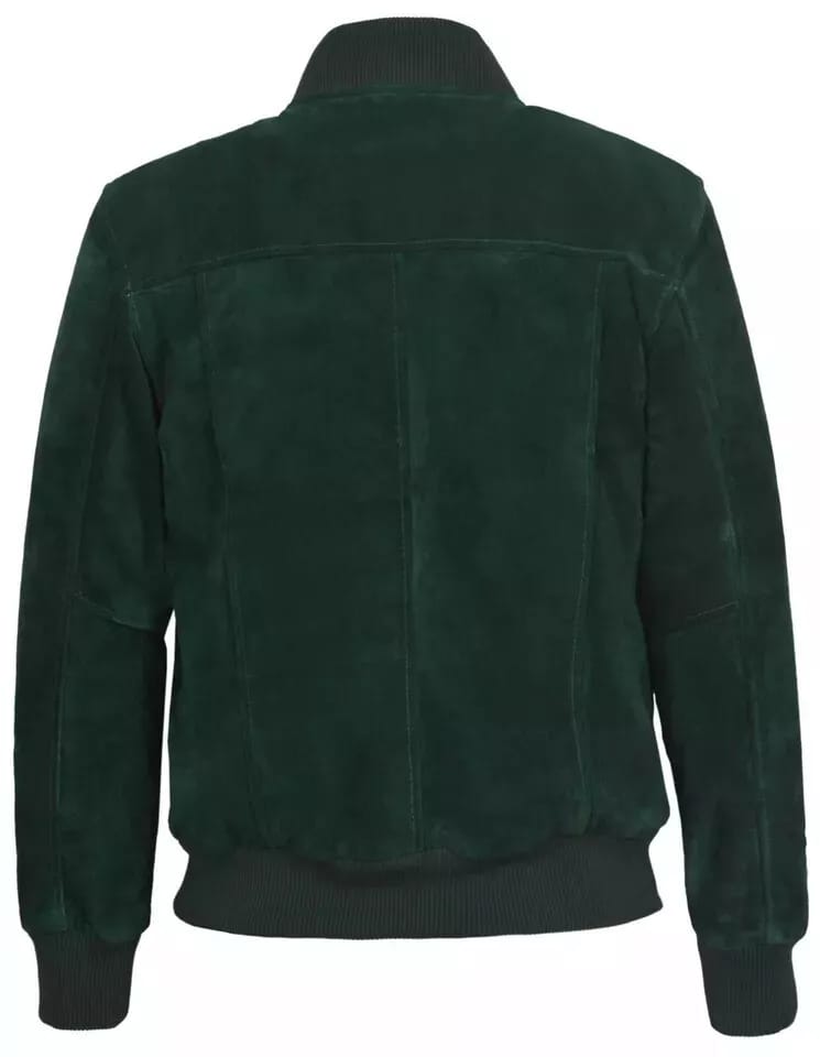 Suede leather Jacket Dark Green