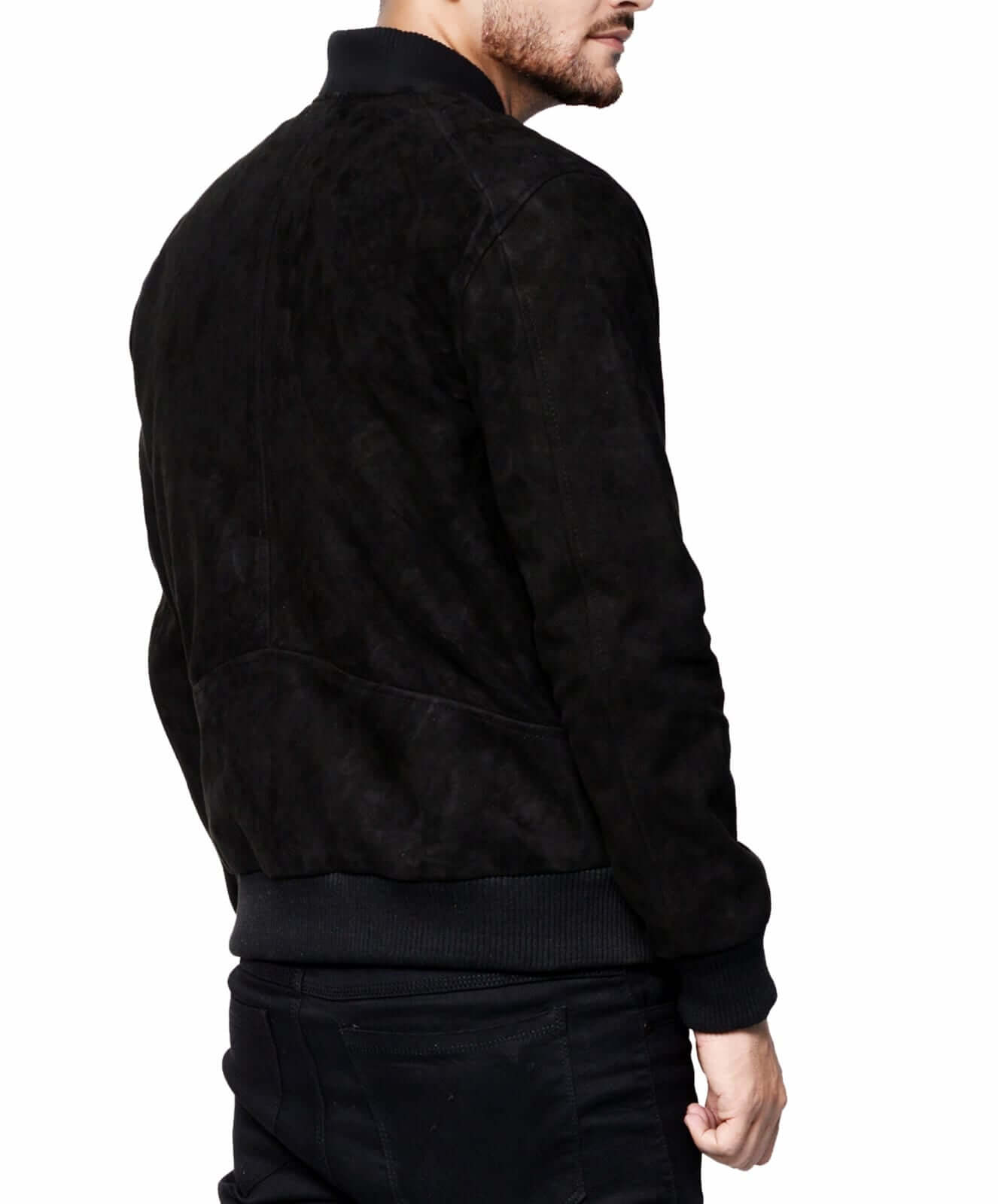 <img scr="black-Suede-Leather-Bomber-Jacket-for-men.jpg" alt="Black Suede Leather Bomber Jacket for Men"