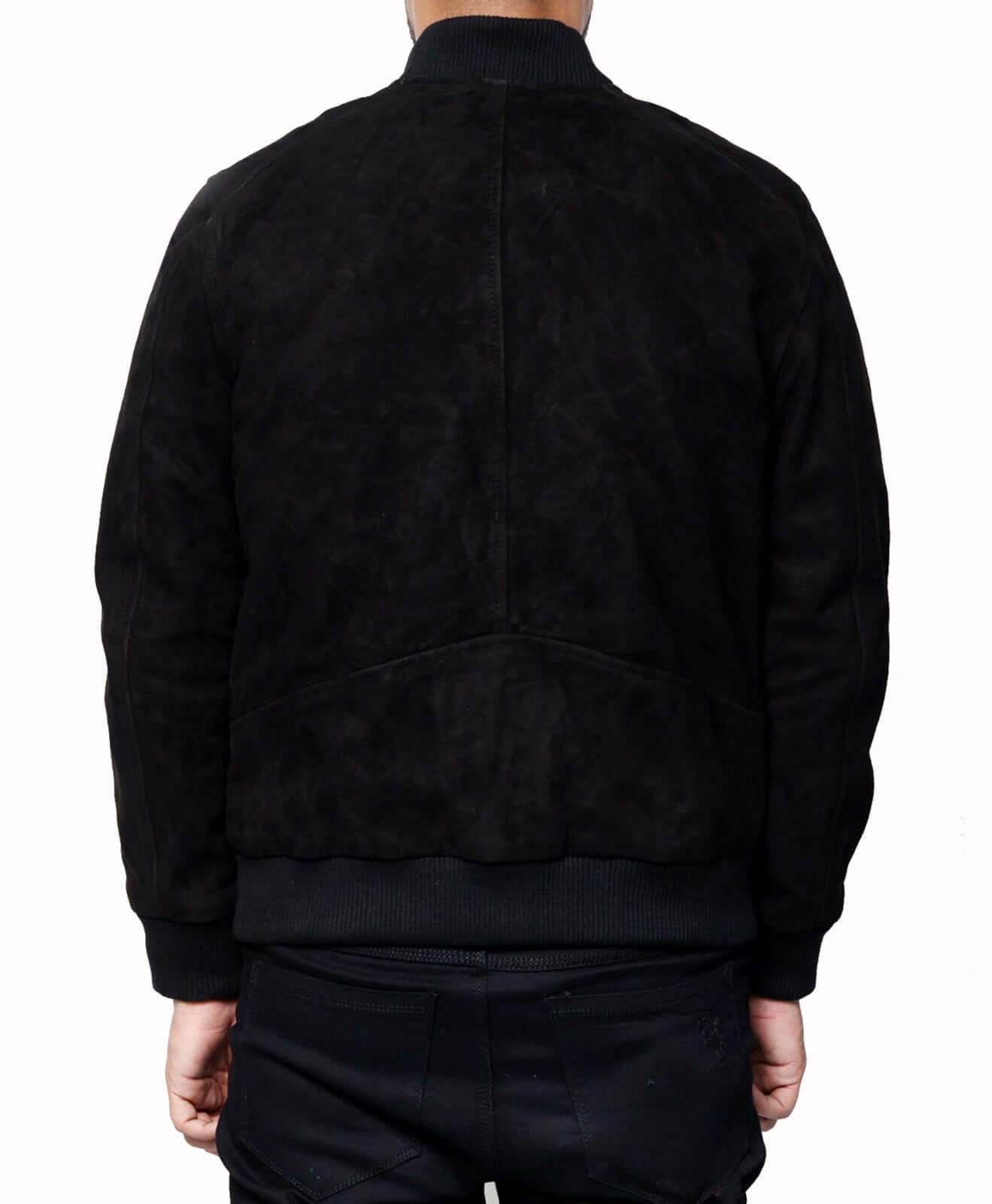 <img scr="black-Suede-Leather-Bomber-Jacket-for-men.jpg" alt="Black Suede Leather Bomber Jacket for Men"