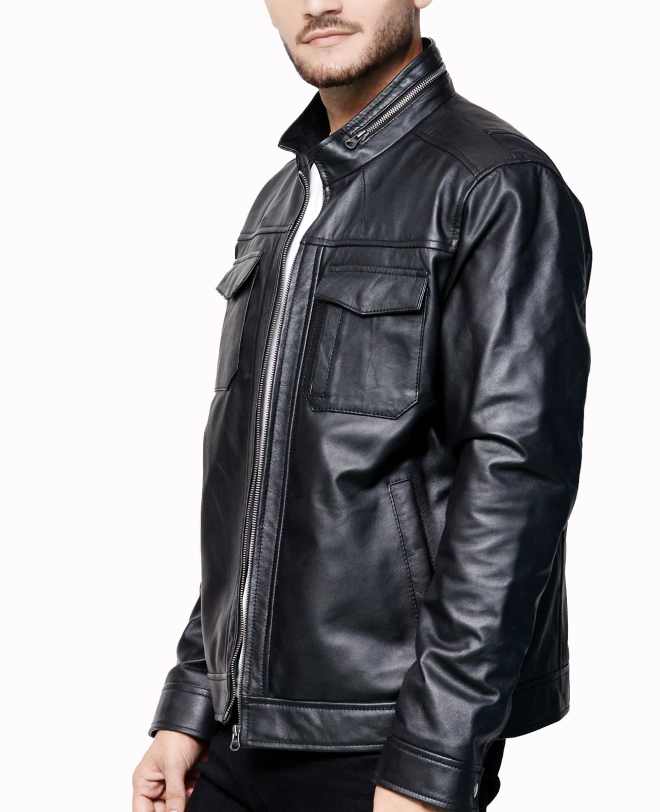 <img scr="Black-Leather-stylish-Jacket-for-men.jpg" alt="Black Leather stylish Jacket for Men"