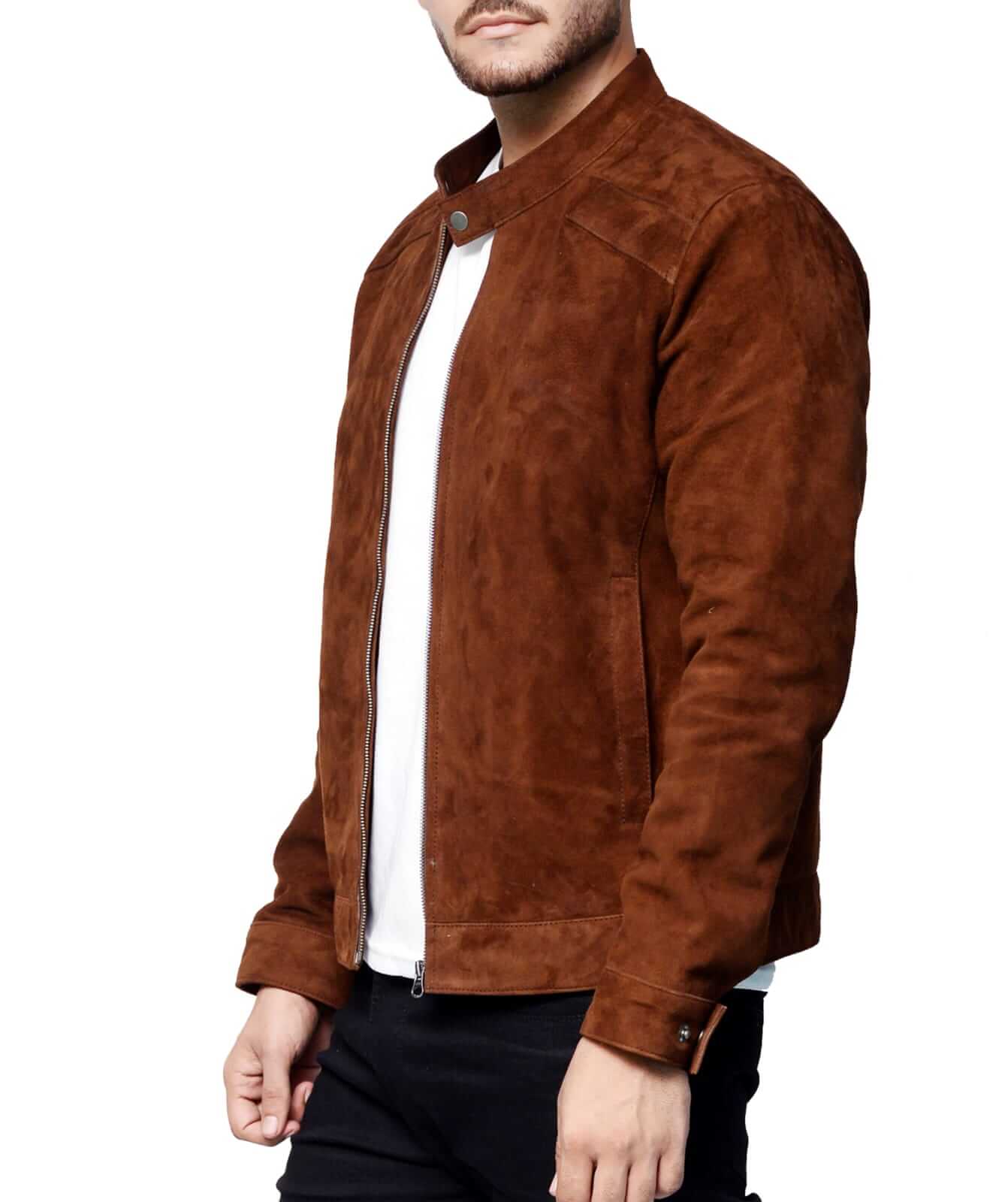 <img scr="Dark-Brown-Suede-Leather-Jacket-for-men.jpg" alt="Dark-Brown Suede Leather Jacket for Men"