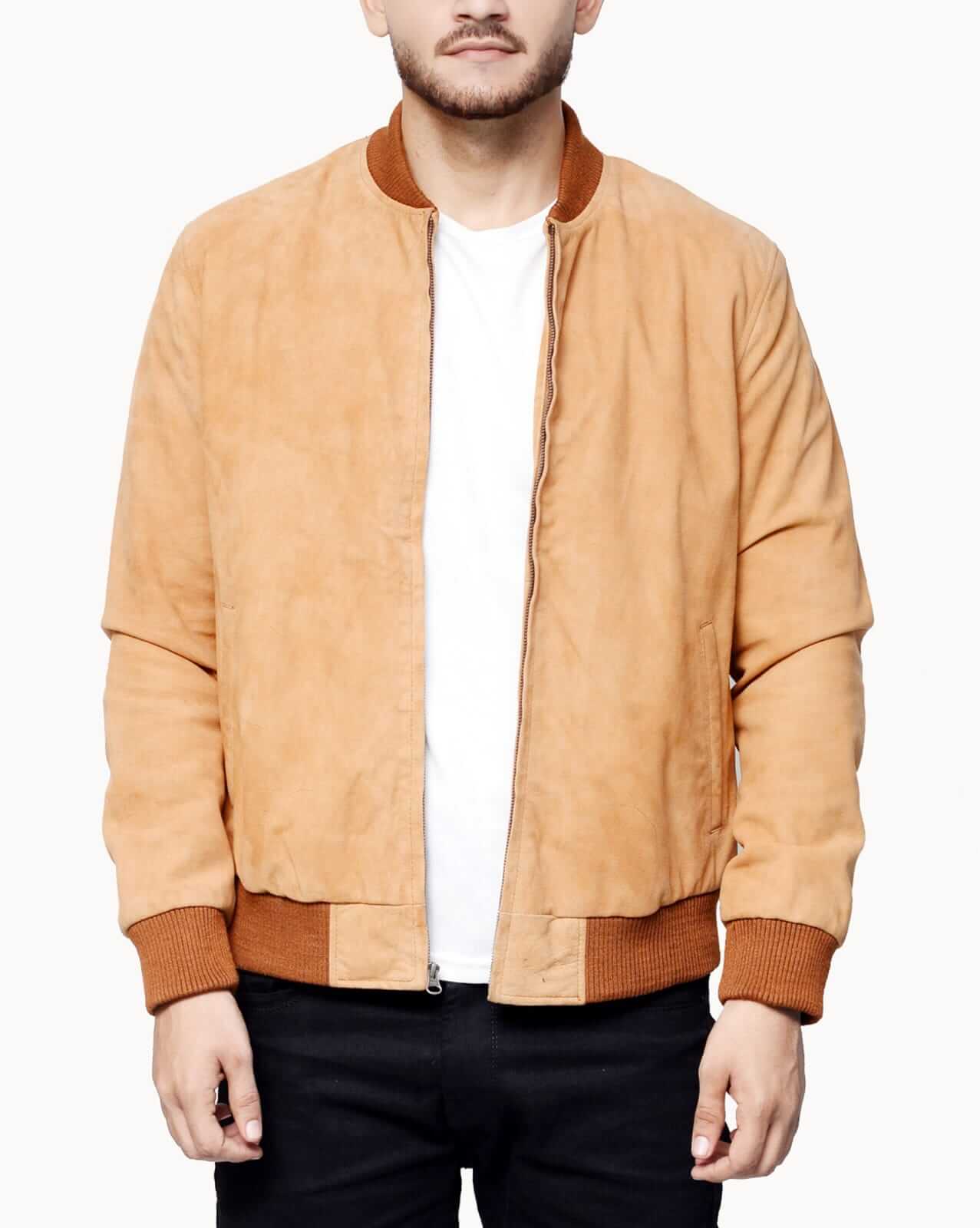 <img scr="brown-Suede-Leather-Bomber-Jacket-for-men.jpg" alt="Brown Suede Leather Bomber Jacket for Men"