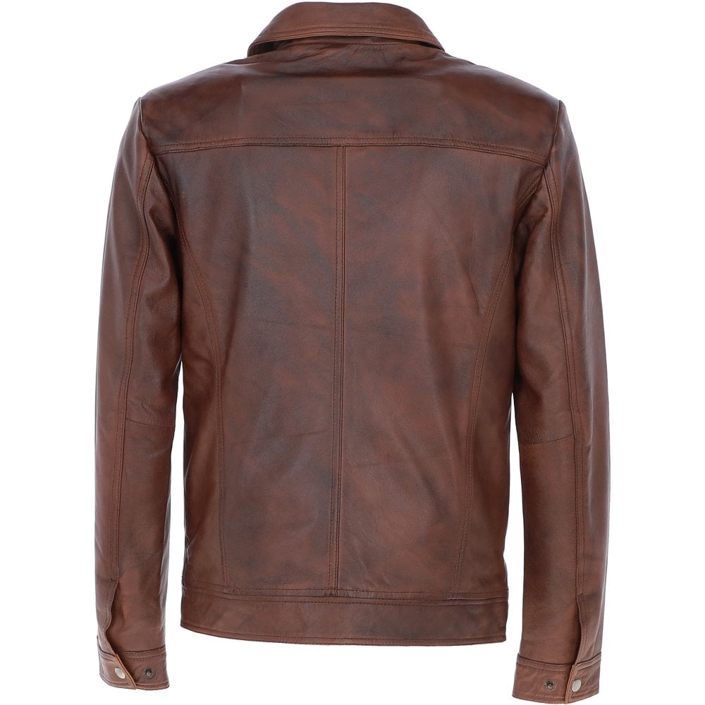 Dark brown Leather Jacket ATJ1001