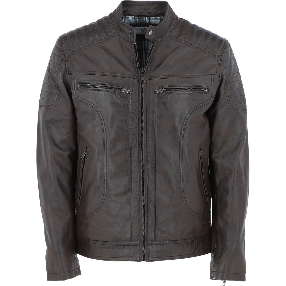 Dark Brown Leather Jacket ATJ1007