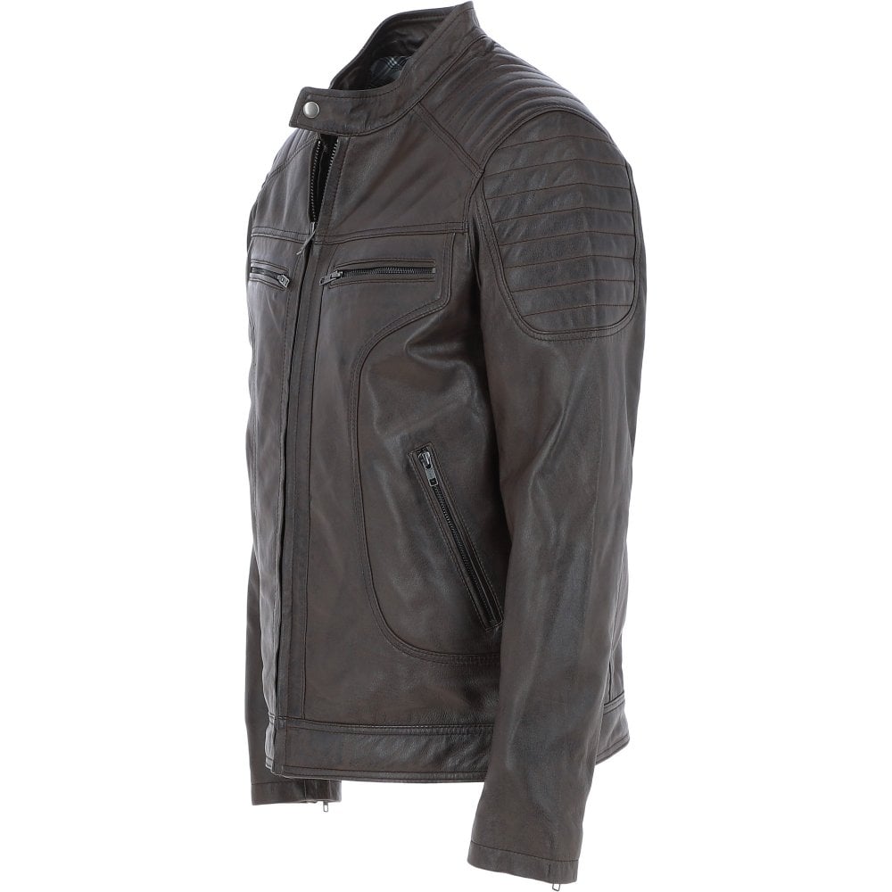 Dark Brown Leather Jacket ATJ1007