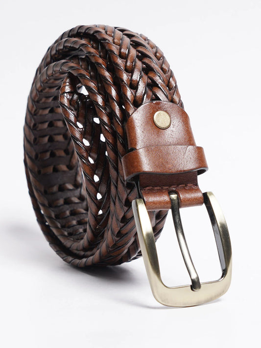Brown Premium Braided Belt ATB1003