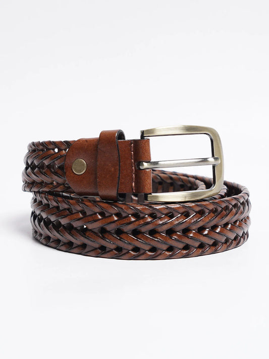Brown Premium Braided Belt ATB1003