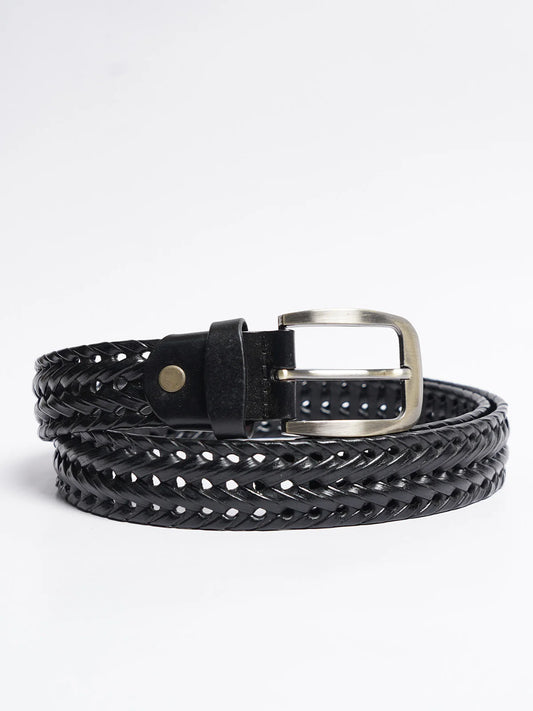 Black Premium Braided Belt ATB1001