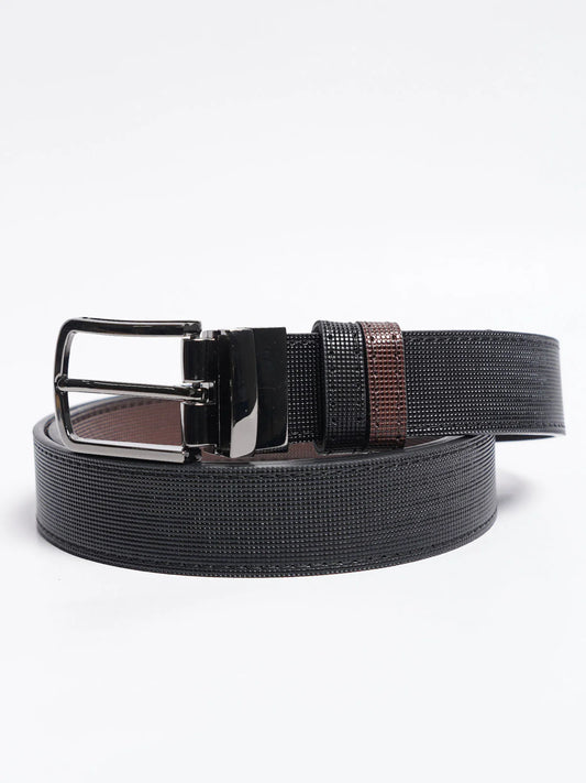 Dark Brown Textured Leather Belt ATB1006
