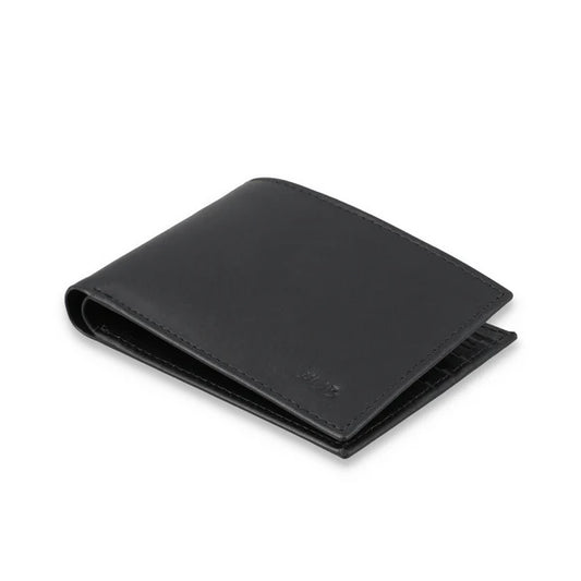 Leather Bi-fold Black Wallet ATW1005
