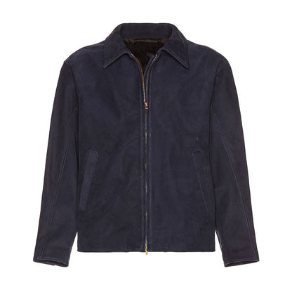 Suede Leather Jacket Black
