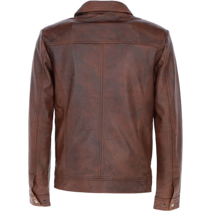 Dark brown Leather Jacket ATJ1001