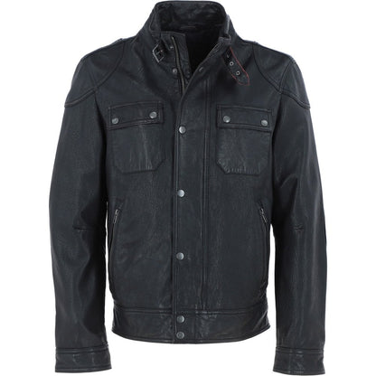 Black leather Jacket ATJ1003