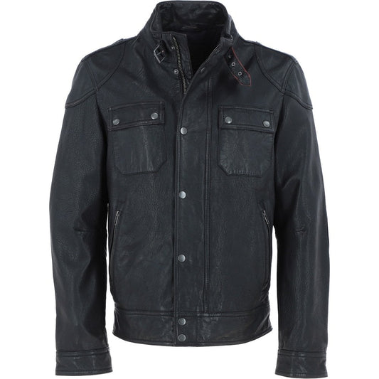 Black leather Jacket ATJ1003