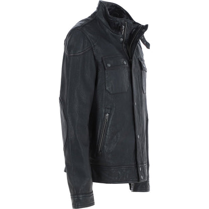 Black leather Jacket ATJ1003