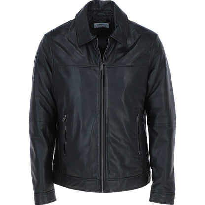 Black leather Jacket ATJ1004
