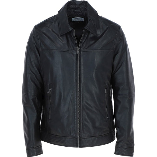 Black leather Jacket ATJ1004