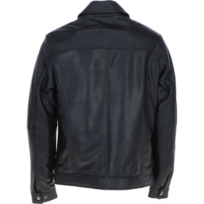 Black leather Jacket ATJ1004