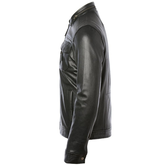 Black leather jacket ATJ1008