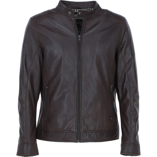Dark Brown Leather Jacket ATJ1002