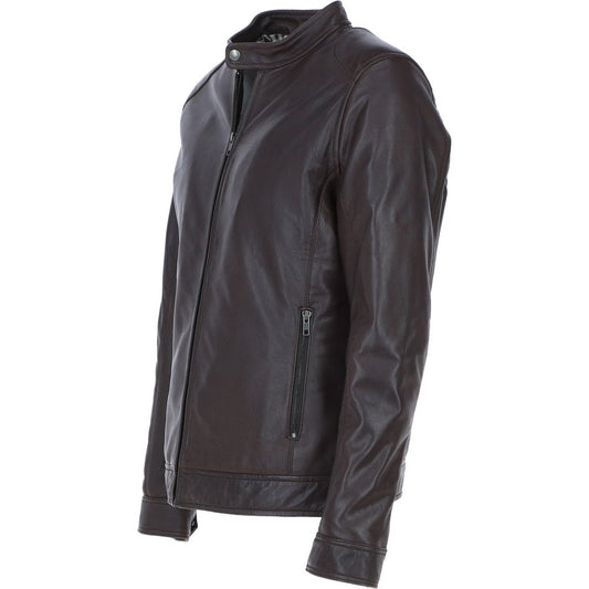 Dark Brown Leather Jacket ATJ1002