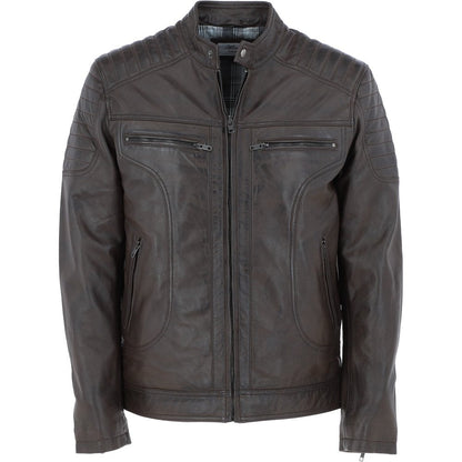 Dark Brown Leather Jacket ATJ1007