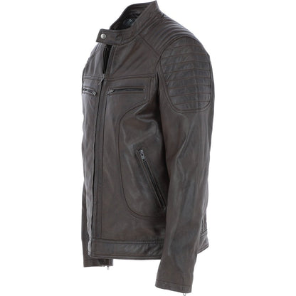Dark Brown Leather Jacket ATJ1007