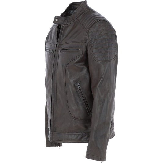 Dark Brown Leather Jacket ATJ1007