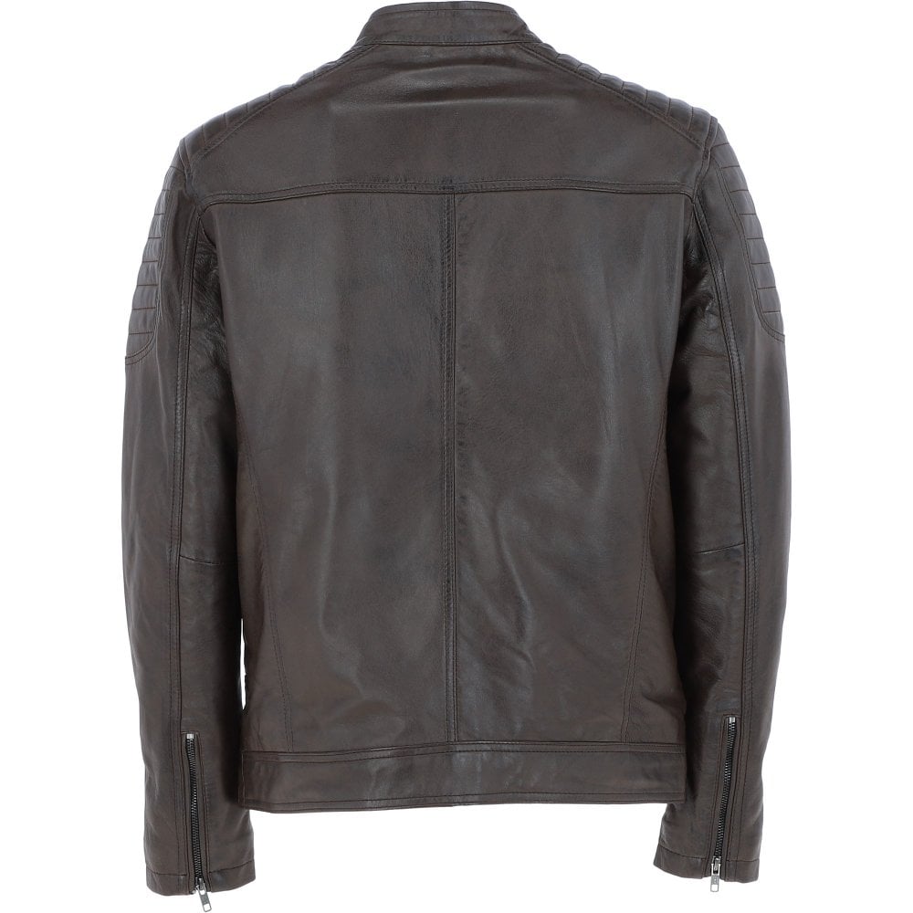 Dark Brown Leather Jacket ATJ1007