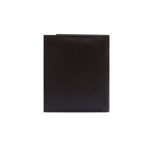 Leather vertical Bi-fold Brown Wallet ATW1004