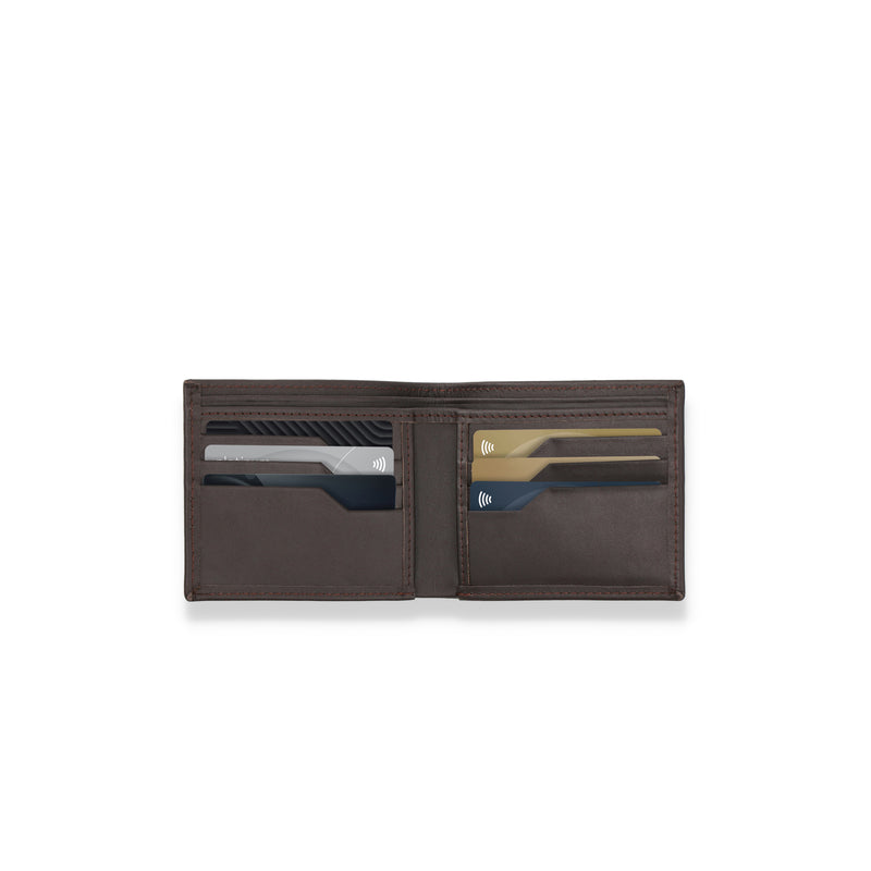 Leather Bi-fold Brown Wallet ATW1001