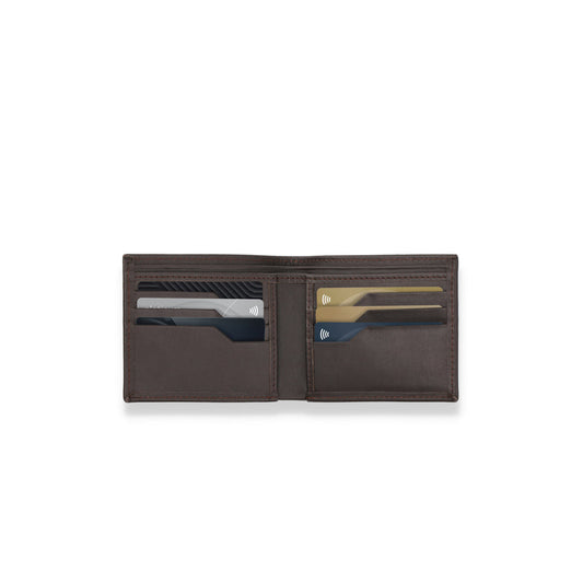 Leather Bi-fold Brown Wallet ATW1001
